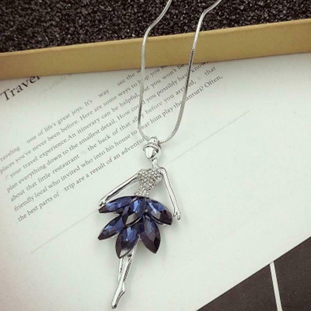 Classic Beautiful Ballerina Pendant Chain Necklace - Picture 4 of 5